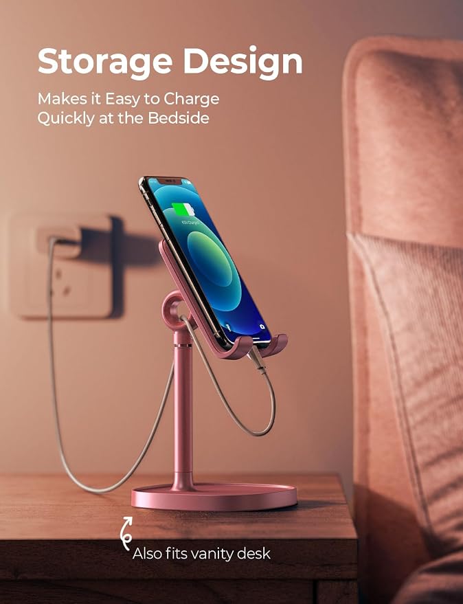 LISEN Phone Stand for Desk, iPhone Holder for Desk Offices Accessories | iPhone - Image 6