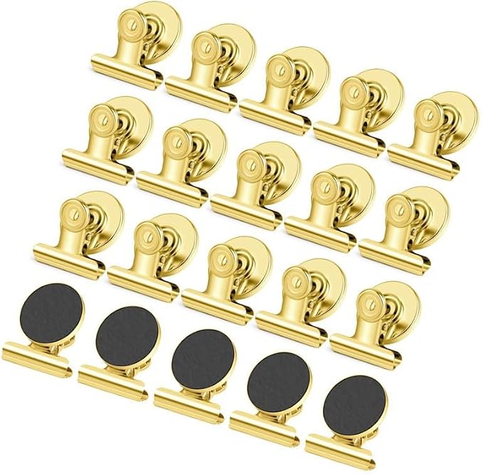 Strong Magnetic Clips, 20 Pack, 1-1/4 Inch, 31 mm, Refrigerator Magnet Clips by Makanu