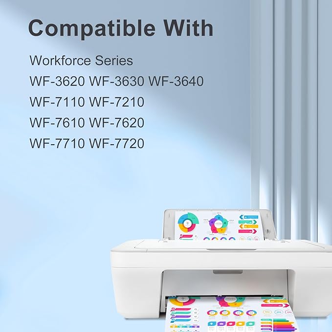 TEINO 252XL 252 Ink Cartridges Combo Pack Remanufactured Ink Cartridge Replacement for Epson 252 XL 252XL for Workforce WF-7710 WF-3640 WF-7720 WF-3620 WF-7620 (Black Cyan Magenta Yellow, 4-Pack)-DeskLoop Office