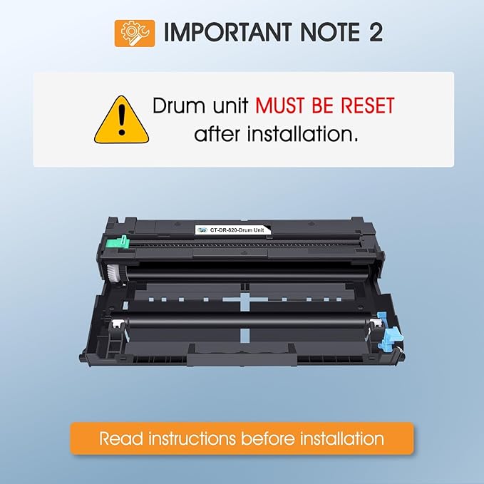 DR820 DR-820 Drum Unit Black 2 Pack Compatible Replacement for Brother DR820 DR 820 DR-820 for HL-L6200DW HLL6200DW L6200DW MFC-L5850DW MFC-L5900DW MFC-L5700DW HL-L5200DW L5200DWT Printer Ink-DeskLoop Office