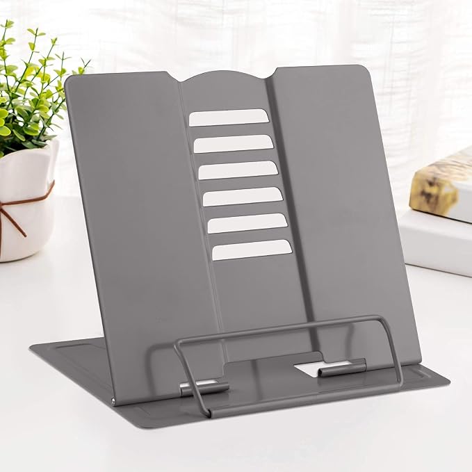 MSDADA Desk Book Stand Metal Reading Rest Book Holder Angle Adjustable Stand by ColoryourlifewithMSDADA