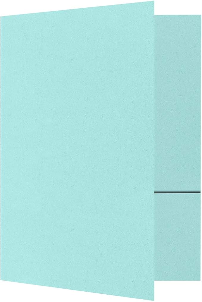 9 x 12 Presentation Folders in 100 lb. Seafoam by LUXPaper