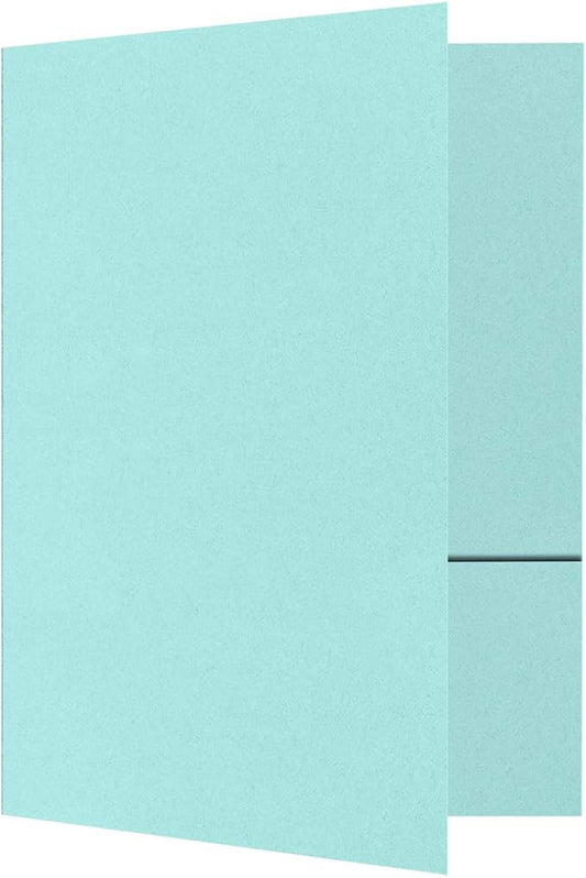 9 x 12 Presentation Folders in 100 lb. Seafoam by LUXPaper