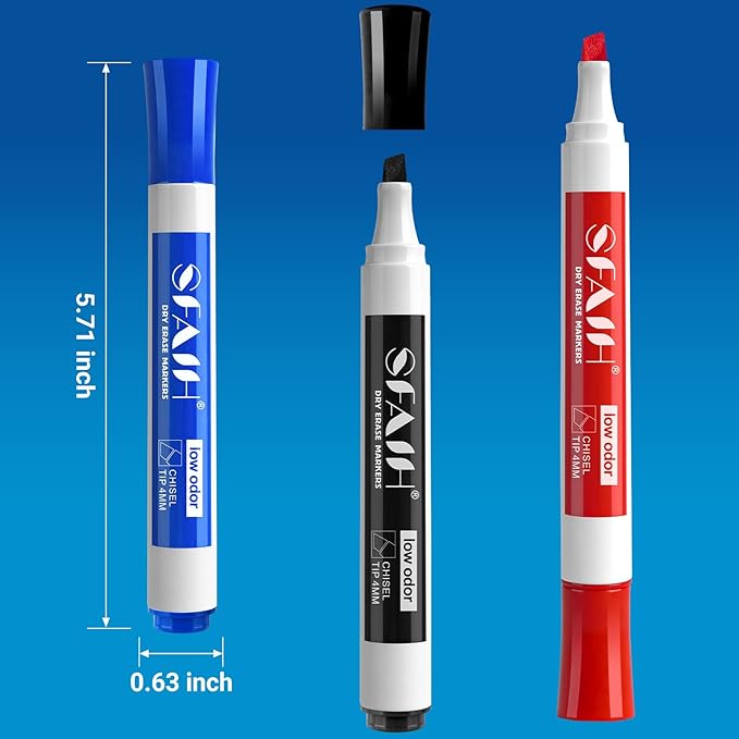 SFAIH Dry Erase Markers Chisel Tip - Image 8