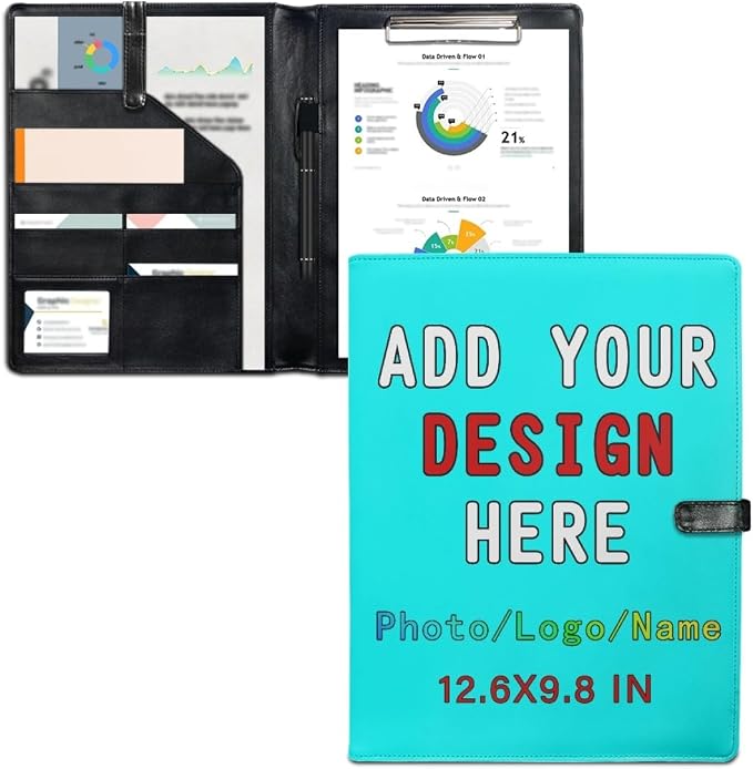 Professional Padfolio with Clipboard, Business Resume Portfolio Folder by LMPTOEI