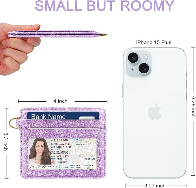 Slim Minimalist Front Pocket RFID Blocking Credit Card Holder Small Wallet Cute - Image 3