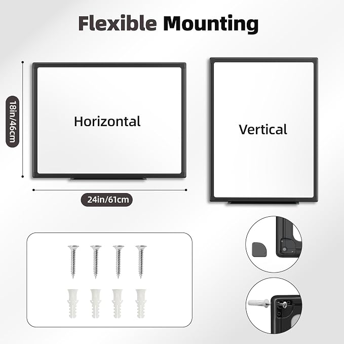 VUSIGN 24'' x 18'' Magnetic White Board - Image 4