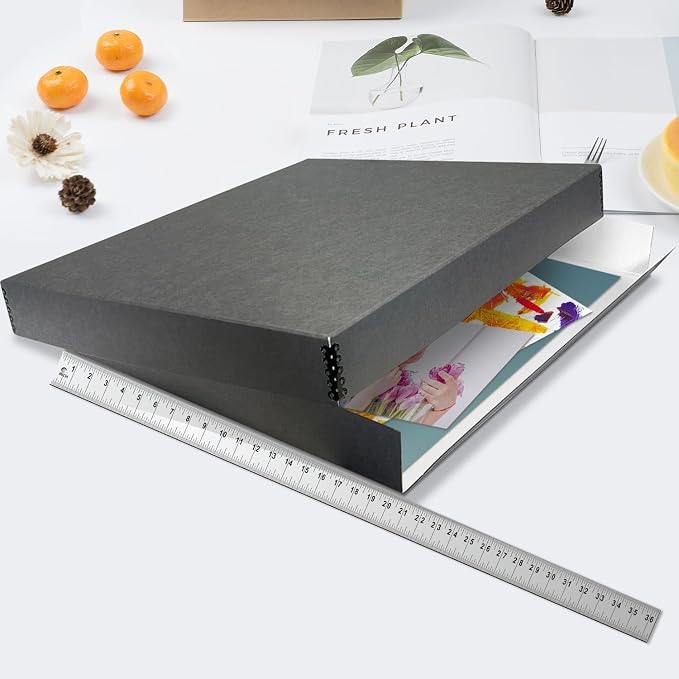 Lineco Museum Archival Storage Box, 20.75x24.75x3 in. Drop Front Design. - Image 3