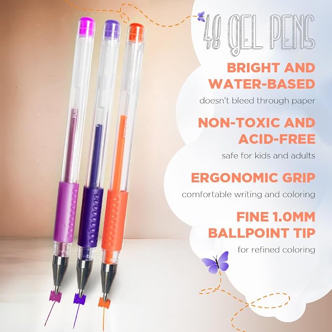 ColorIt Gel Pens for Adult Coloring – 96 Pack - Image 4