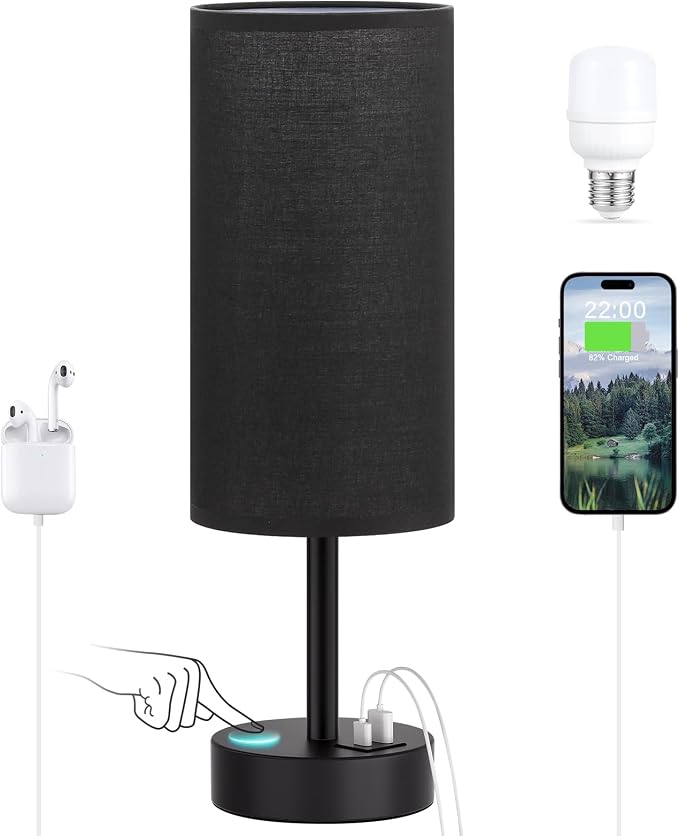Dicoool Black Touch Bedroom Lamp by DicooolDirect