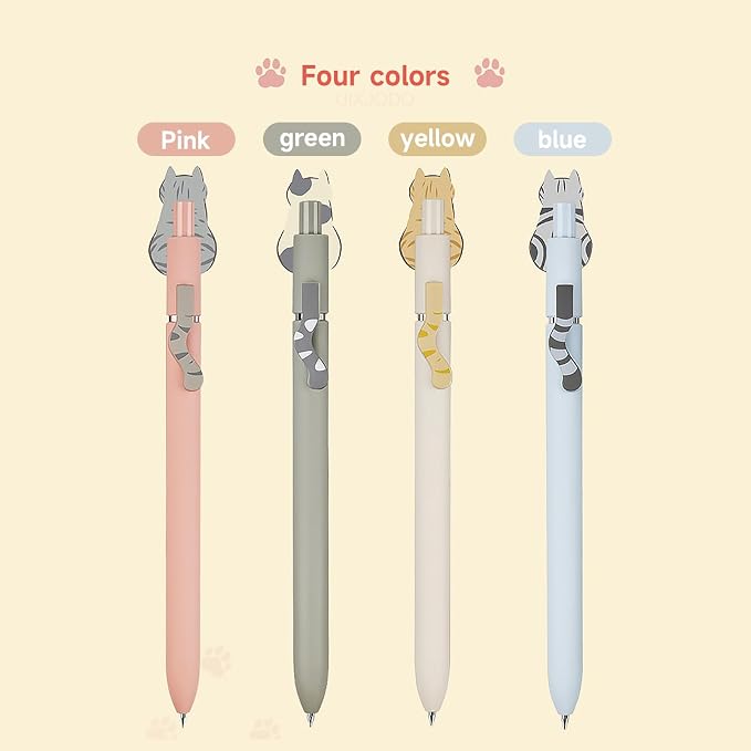 UIXJODO Cat Pens, High-End Series Cat's Tail Retractable Pen - Image 2