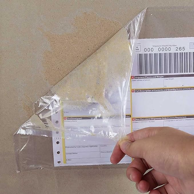 7.5'' x 5.5'' Packing List Pouches, Shipping Label Envelopes Clear Adhesive Top - Image 3