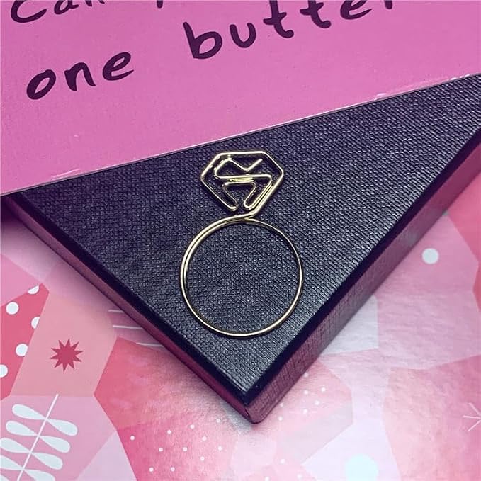 OWLFAVO 36pcs Diamond Ring Shape Paper Clips - Image 6