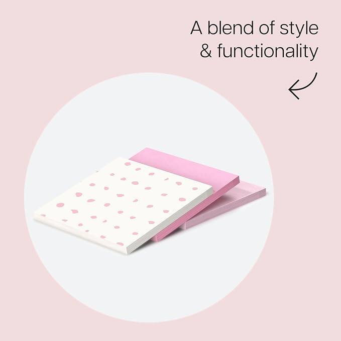 Post-it Polished Patterns, 3 x 3 in, 3 Sticky Notes Pads | Bubble Blush Design - Image 5