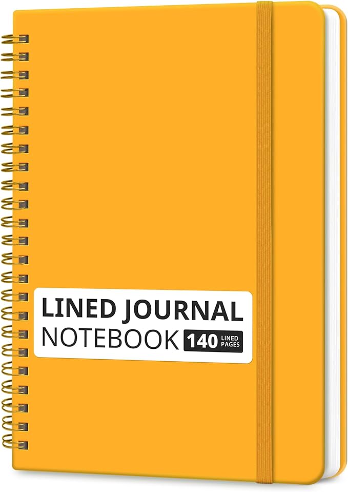 Taja Lined Spiral Journal Notebook by Taja