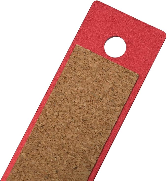 JAM PAPER Strong Aluminum Ruler - 12 Inch - Metal Ruler with Non-Skid Cork Backing - Red Metallic - Sold Individually-DeskLoop Office