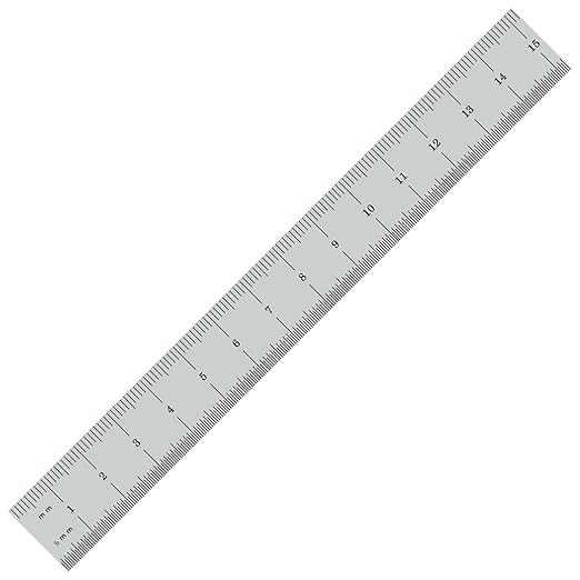 PEC Tools 6"/150mm Rigid Metal Ruler, High-Quality Steel Machinist Rule - Image 4