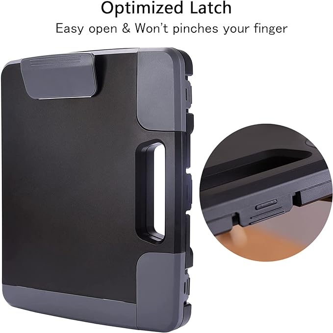 Portable Clipboard Folder with Storage, Plastic Storage Case with Side-Opening - Image 3