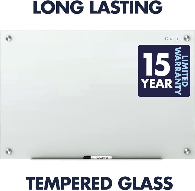 Quartet Magnetic Glass Dry Erase White Board, Infinity Frameless Mounting - Image 3