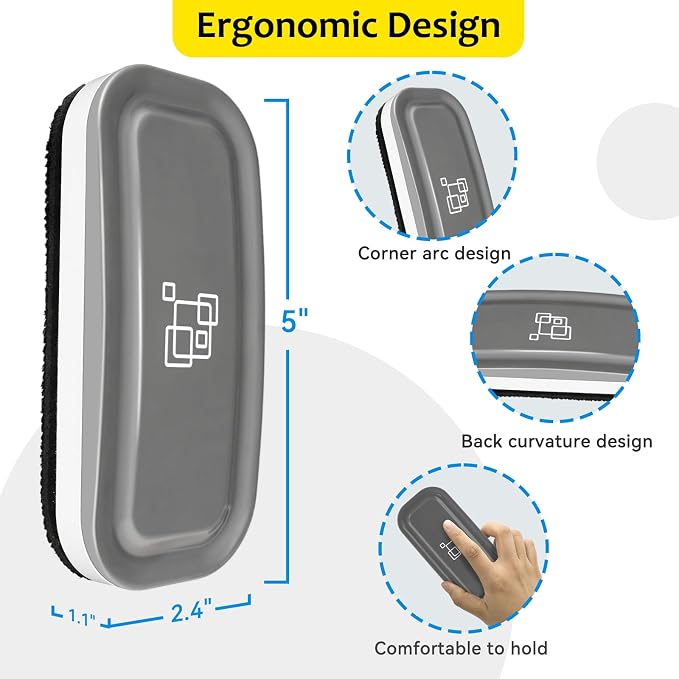 maxtek Magnetic Dry Erase Eraser, Glass Board Erasers - Image 6