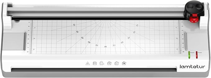 Laminator Machine 13Inch Wide with 120 Letter Size Laminating Sheets for A3/A4/A6,11X17 Thermal Hot&Cold 2 Roller Laminated 3-5Mil with Paper Cutter, Corner Rounder for Office Home School Teacher Use-DeskLoop Office
