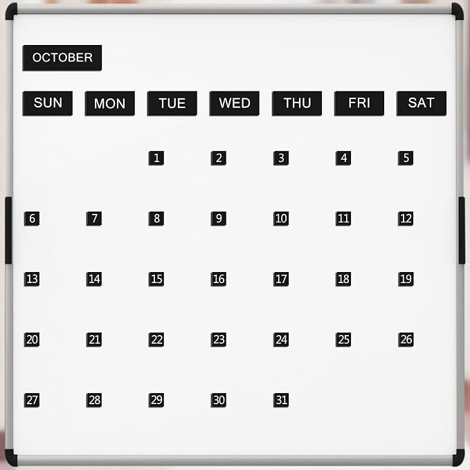 50 Pcs Calendar Magnet Numbers for Whiteboard and Refrigerator, Magnetic Days - Image 6