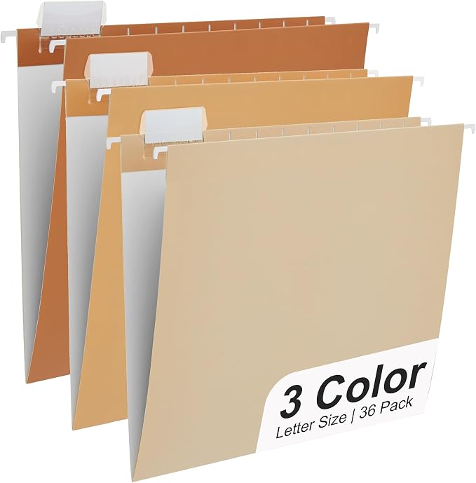 Y YOMA 36 Pack Gradient Hanging File Folders Letter Size Decorative Hanging by YYOMA