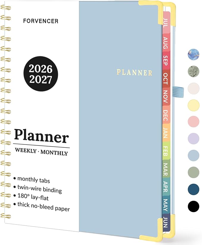 Forvencer Academic Planner 2026-2027, July 2026-June 2027 Weekly & Monthly by Forvencer