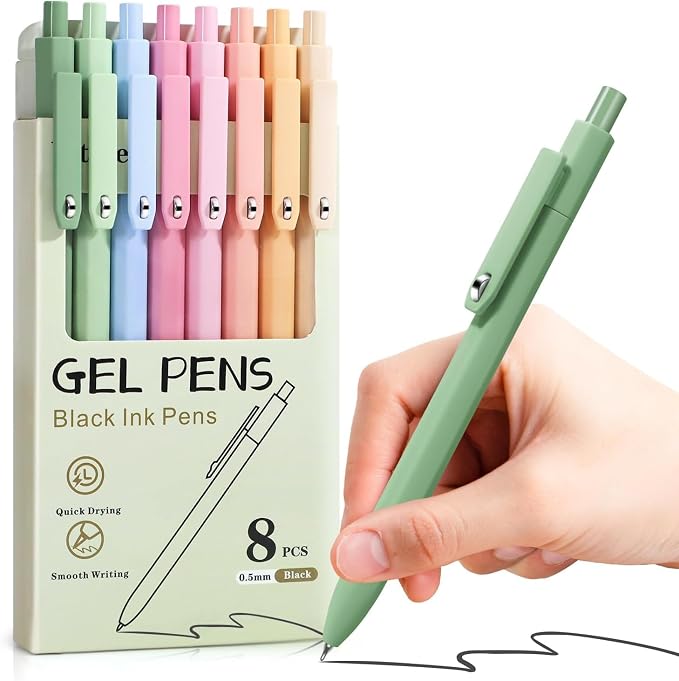 Vitoler Cute Gel Pens, 8 Pack 0.5mm Fine Point Pens by VITOLER