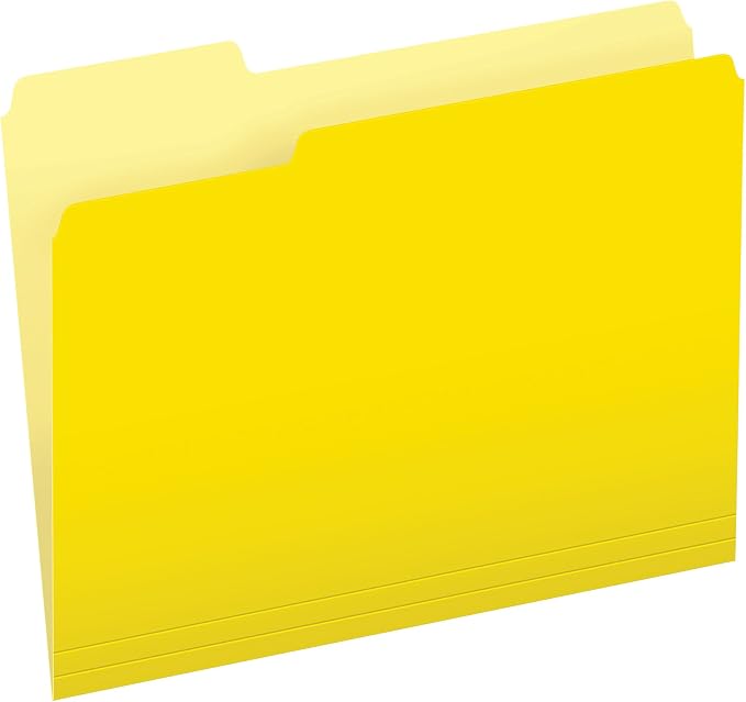 Pendaflex Two-Tone Color File Folders, Letter Size, 1/3 Cut, 100 per box by TOPSProducts