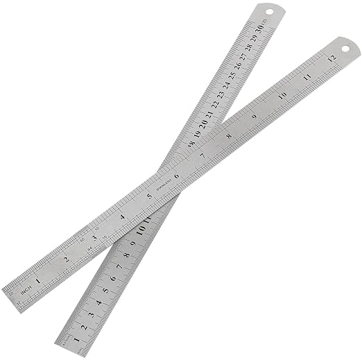 30 Pack 12 Inches Stainless Steel Rulers, Straight Edge Ruler, Precision Metal - Image 4