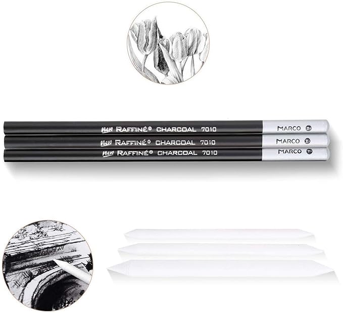 29 Pieces Sketch Drawing Pencil Set Included Graphite Pencils, Charcoal Pencils, Paper Erasable Pen, Craft Knife for Art Beginners