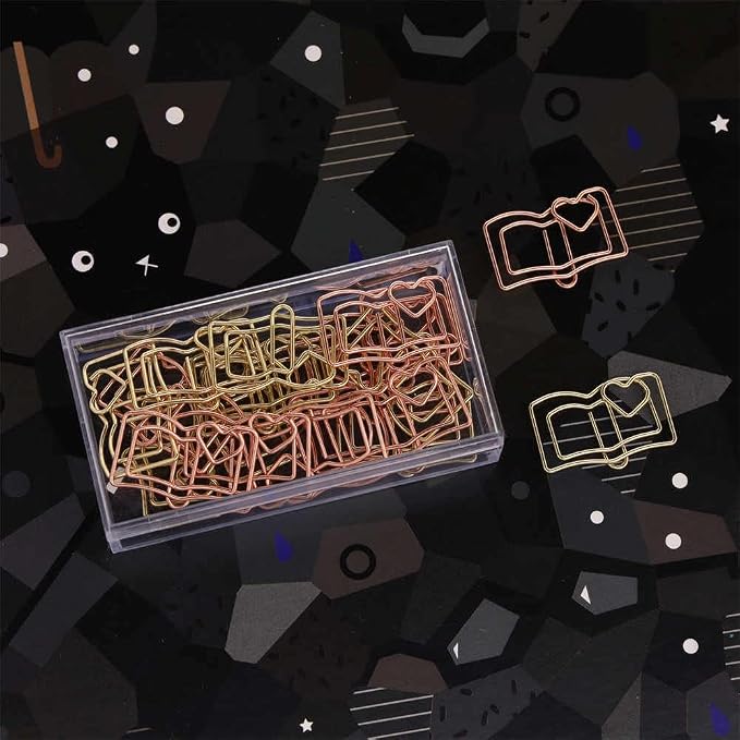 OWLFAVO 40pcs Book Shape Paper Clips - Image 6