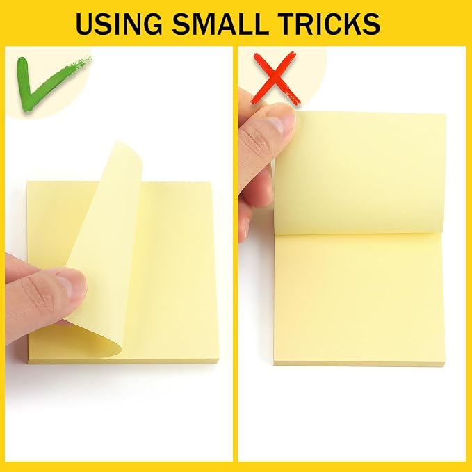 Sticky Notes 3x3 Self-Stick Notes Bright Colors Sticky Notes 8 Pads 80 Sheet/Pad - Image 5