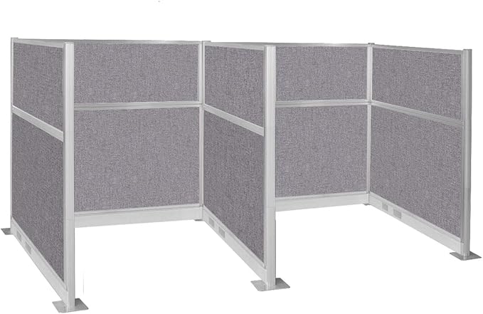 Versare Pre-Configured Hush Panel Electric Cubicle | Workstation Divider Walls | Cubicle Privacy Panels | Office Partition Walls-DeskLoop Office