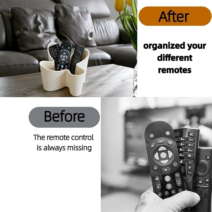Khakho Flower Shape Remote Control Holder, Desk Organizer Storage Container - Image 5