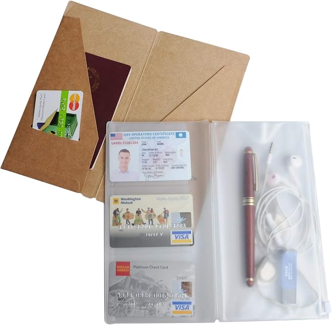 WANDERINGS Clear Zipper Case and Kraft Card Holder - Image 3