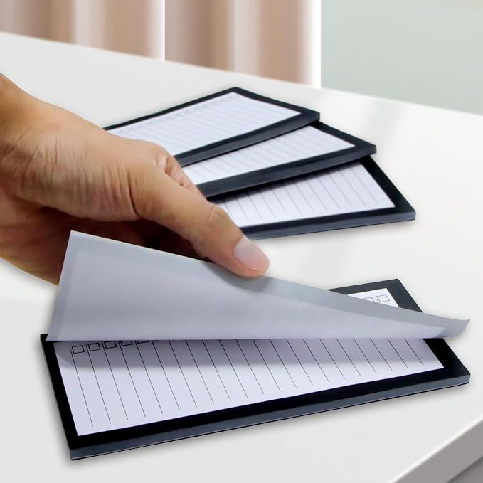 4 Pack Magnetic Notepads for Refrigerator, Grocery List Large Magnet Pad for - Image 4