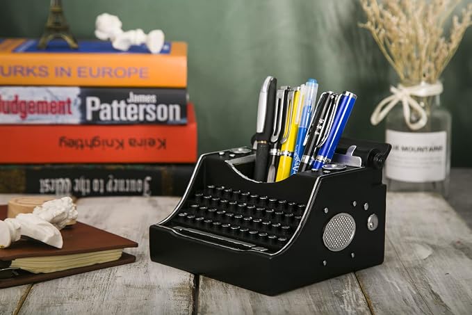Retro Typewriter Pen Holder Desk Organizers - Image 5