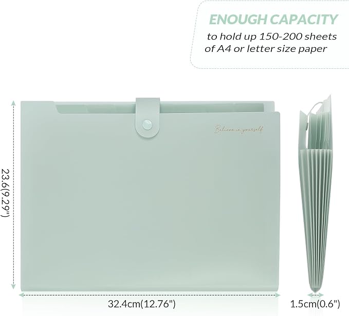 SKYDUE Expanding File Folder, Accordion File Organizer - Image 4