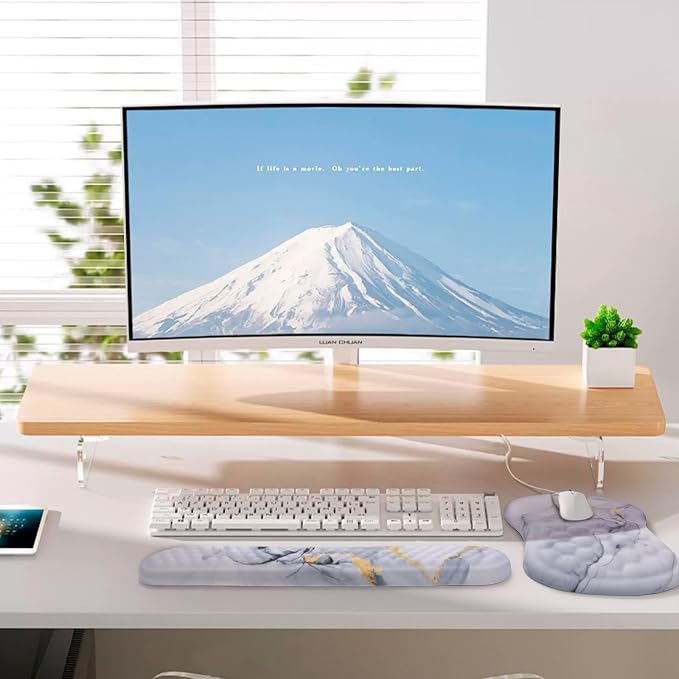 Mouse Pad Wrist Support, Laokiiy 2 in1 Keyboard Wrist Rest+ Ergonomic Mouse Pad - Image 6