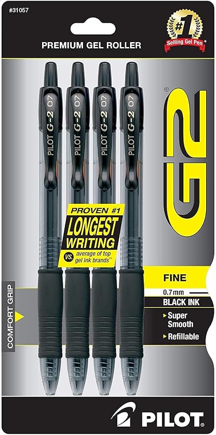 Pilot G2 Pens, Premium Refillable and Retractable Rolling Ball Gel Pens by PilotCorporationofAmerica