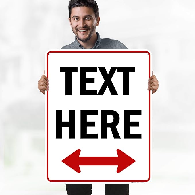Custom Arrow, Custom Directional Sign, Two Way Arrow, 24x30 Inches, 55 mil - Image 2