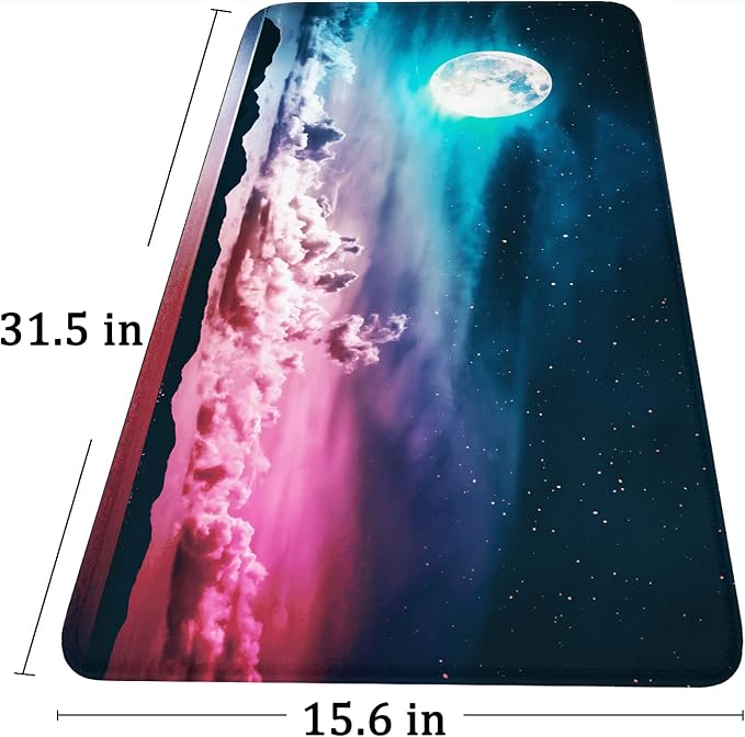 Large Mouse Pad, Gaming Mousepad, 31.5x15.7x0.12 in Extended Mouse Mat Non-Slip - Image 6