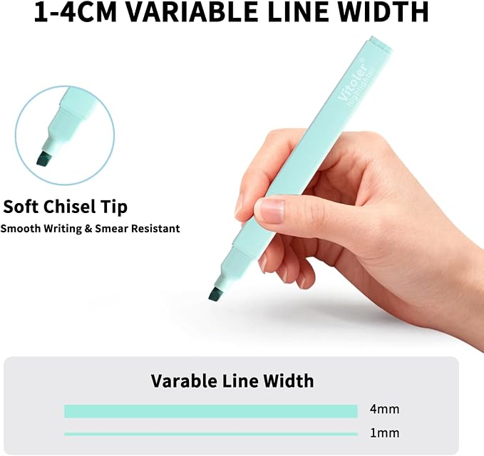 Vitoler Highlighters and Gel Pens set 12 Packs，No Bleed Fast Drying Pens | - Image 4