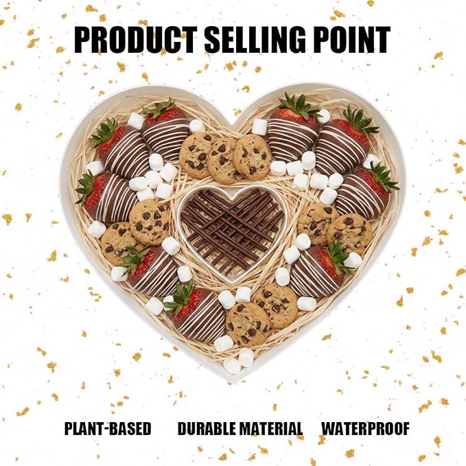 Plastic Fillable Heart Charcuterie Box, 10in Reusable Heart Shaped Tray - Image 5