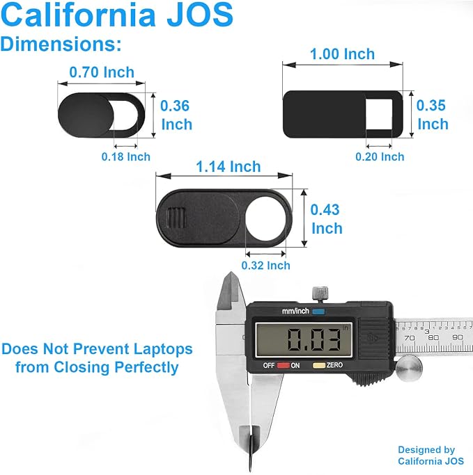 JOS California 9 Pack 0.03 inch Ultra Thin Webcam Cover Slide Camera Blocker - Image 7