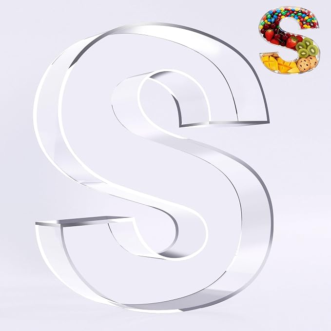 Ledido 10’’ Acrylic Letter Charcuterie Board Box, Reusable Fillable Serving Tray by Ledido