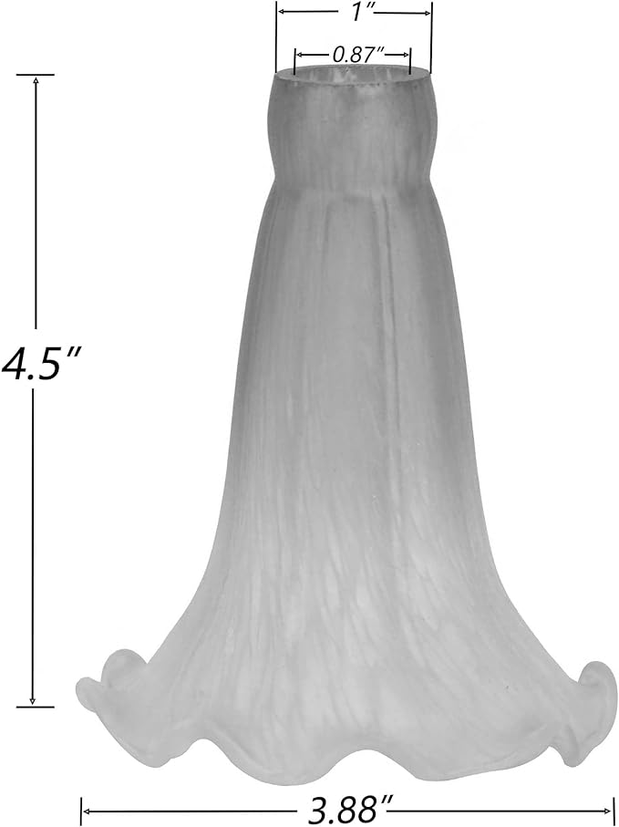 Bieye LS16S Lily Flower Blown Glass Lampshade - Image 4