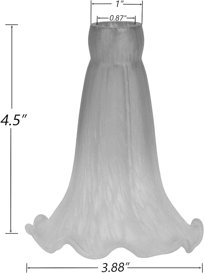 Bieye LS103S Lily Flower Blown Glass Lampshade - Image 3